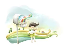 卡通唯美背景