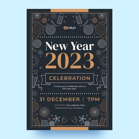 2022新年派对海报设计