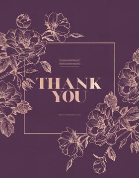 感谢主题花卉装饰图