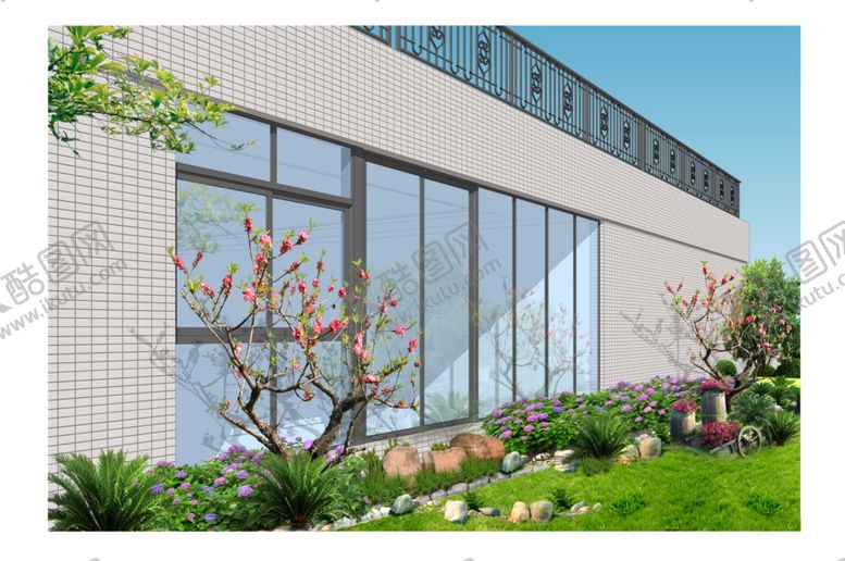 编号：14007109212024309995【酷图网】源文件下载-铝合金窗户效果图