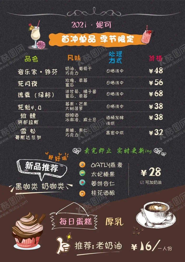 编号：30564809270716221495【酷图网】源文件下载-咖啡菜单