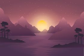 自然风光插画