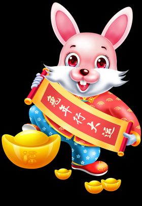 兔年中国吉祥物传统节日