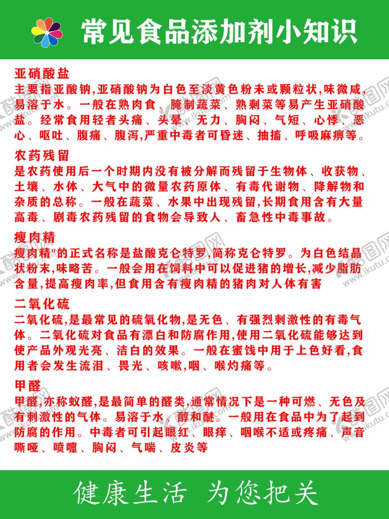 编号：95358407140558044632【酷图网】源文件下载-超市食品添加剂小知识