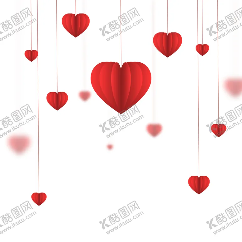 编号：95034502122242404819【酷图网】源文件下载-520爱心悬挂装饰