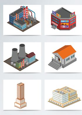 立体创意城市建筑物图案
