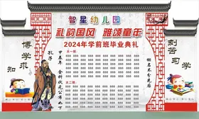 幼儿园毕业海报典礼孔子典礼