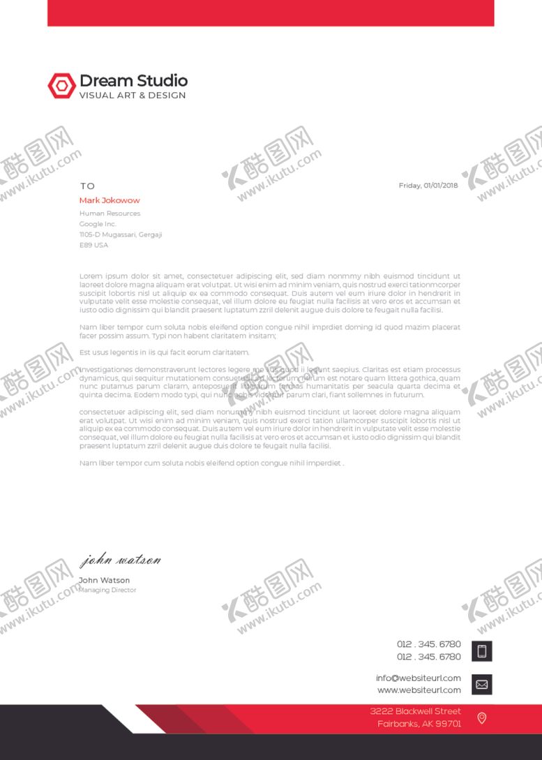 编号：23948809170642422873【酷图网】源文件下载-商务信笺模板