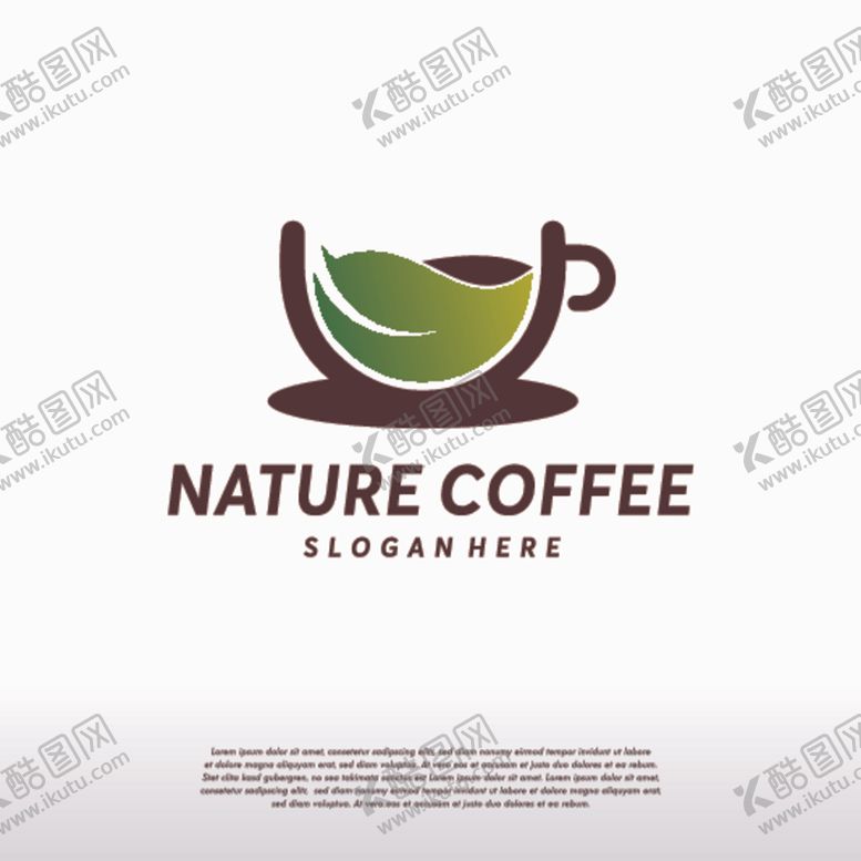 编号：84919409231129307310【酷图网】源文件下载-绿叶牙齿与咖啡标志