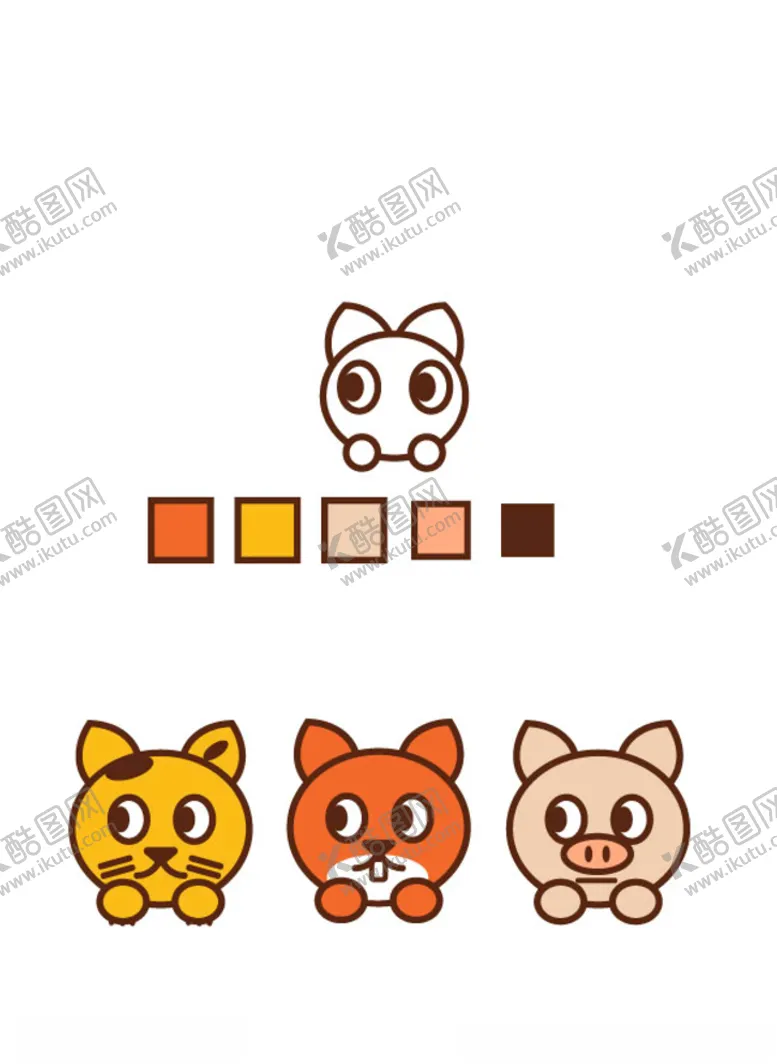 编号：89705006300345456850【酷图网】源文件下载-动物插画卡通猫