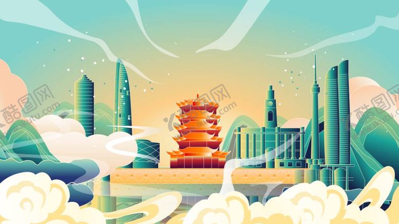 编号：98209512041115436760【酷图网】源文件下载-城市插画