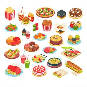 多样美味食品集合