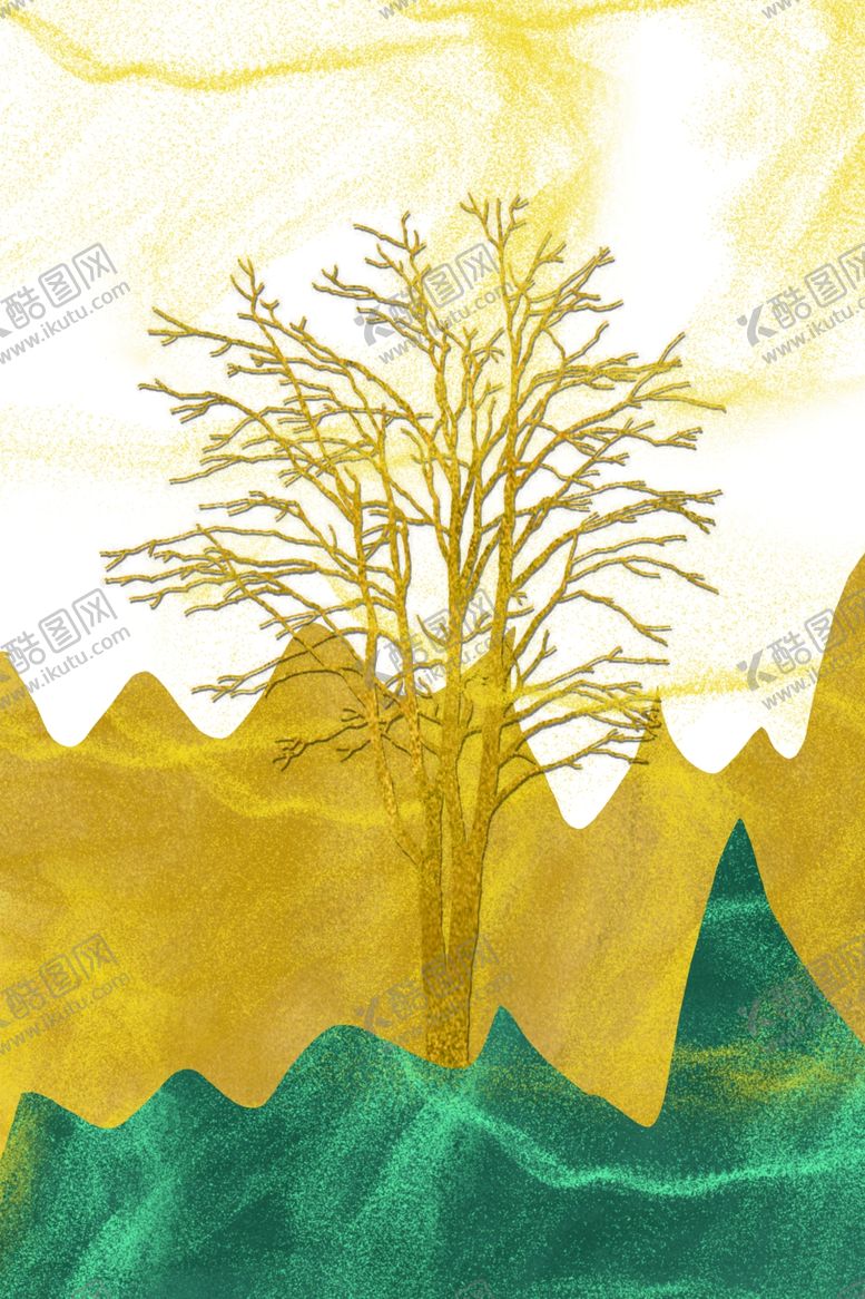 编号：22703510060916485162【酷图网】源文件下载-抽象大气山川装饰画