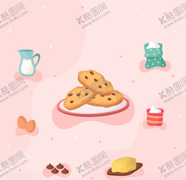 编号：28425606190931018733【酷图网】源文件下载-矢量厨房蔬菜食物素材
