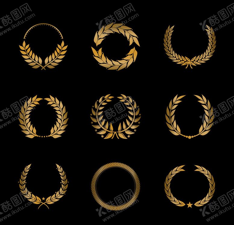 编号：26710010210649152314【酷图网】源文件下载-金色矢量麦穗