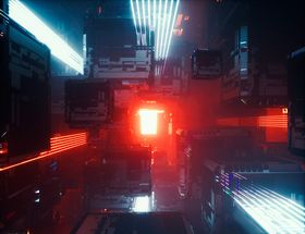 C4D模型机械空间爆炸能源