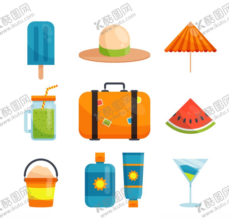 编号：77018206252259423347【酷图网】源文件下载-夏日元素