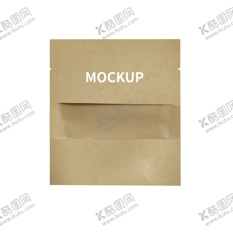 编号：30548710082342018365【酷图网】源文件下载-牛皮纸开窗茶叶包贴图样机
