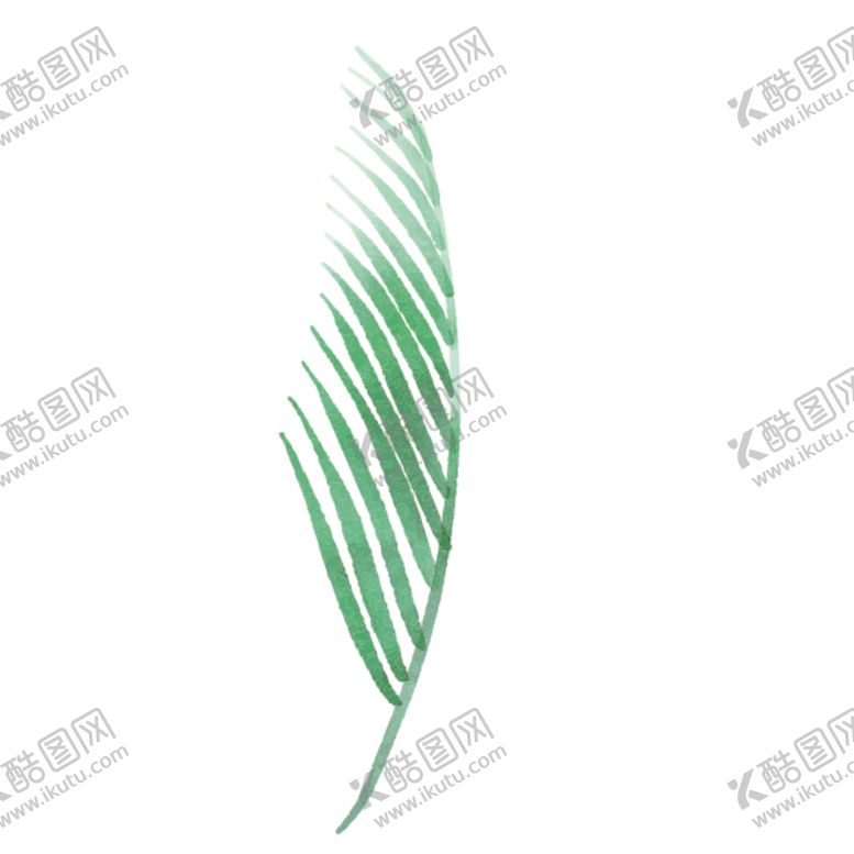 编号：93495909290747476696【酷图网】源文件下载-绿色水彩植物树叶