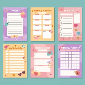 可爱风便签纸模板集合