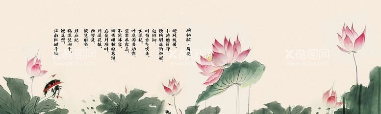 编号：80641709260555286072【酷图网】源文件下载-荷花墙饰画