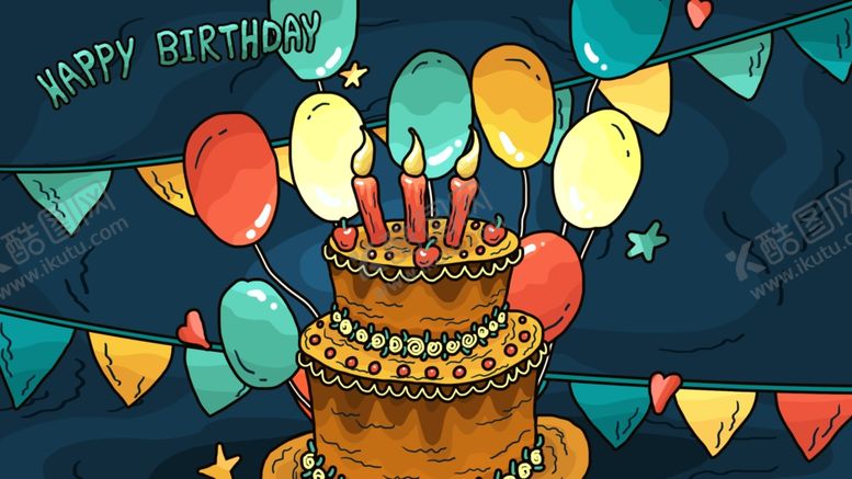 编号：98058004171442557666【酷图网】源文件下载-生日插画