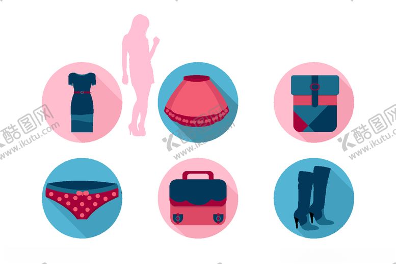 编号：46870709210645146264【酷图网】源文件下载-女人衣服卡通矢量