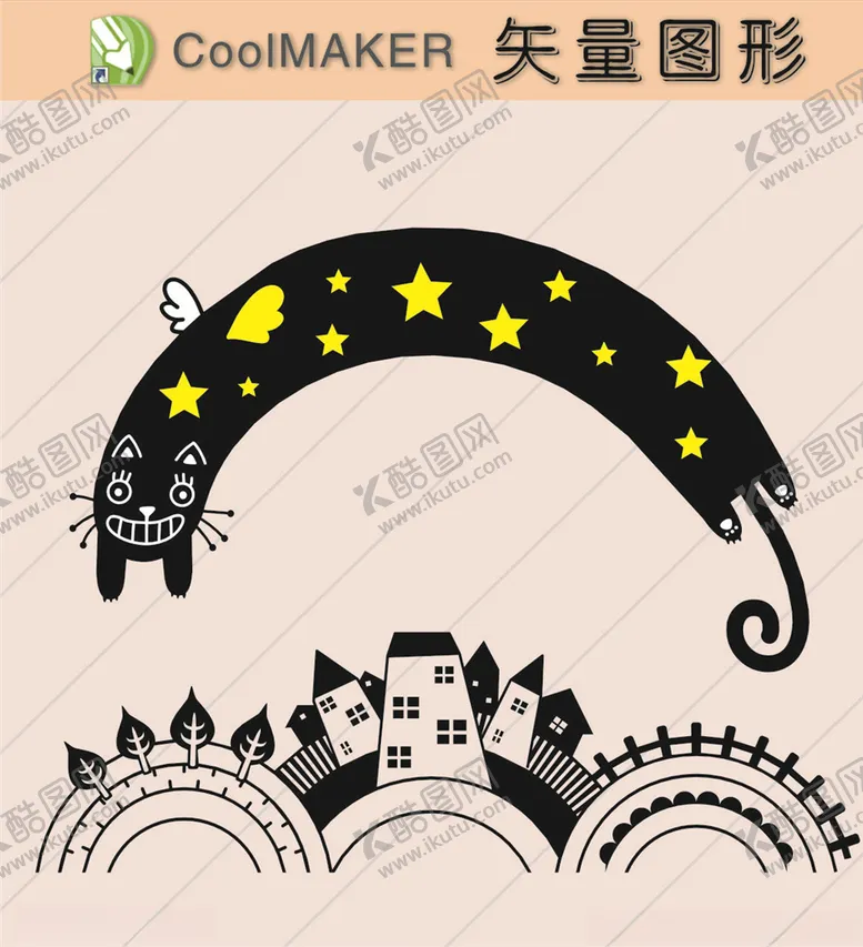 编号：37907209091609442175【酷图网】源文件下载-线稿剪影壁纸简洁手绘