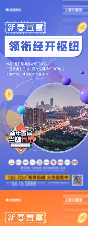 商业新春置富系列海报
