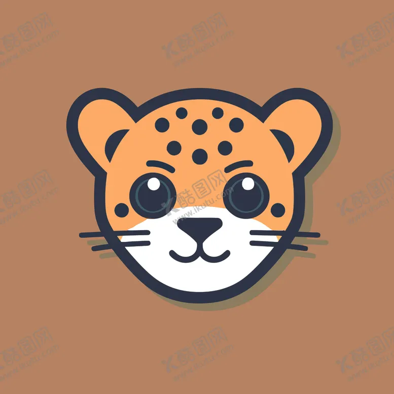 编号：15251701291528062654【酷图网】源文件下载-可爱猎豹矢量卡通画儿童插画图片