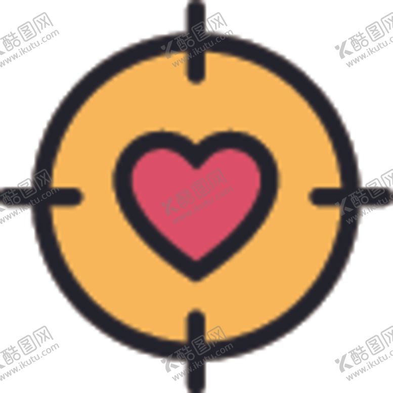 编号：31818307070216435321【酷图网】源文件下载-爱心靶子