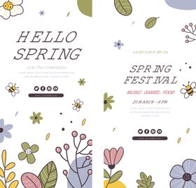 春季主题卡片设计