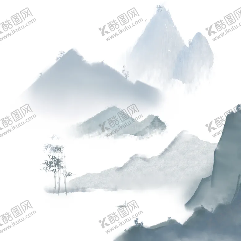 编号：40048903301929523850【酷图网】源文件下载-水墨山水中国风png