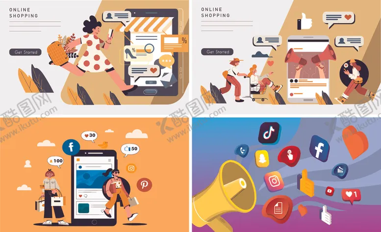 编号：38764104031509493064【酷图网】源文件下载-网络购物背景