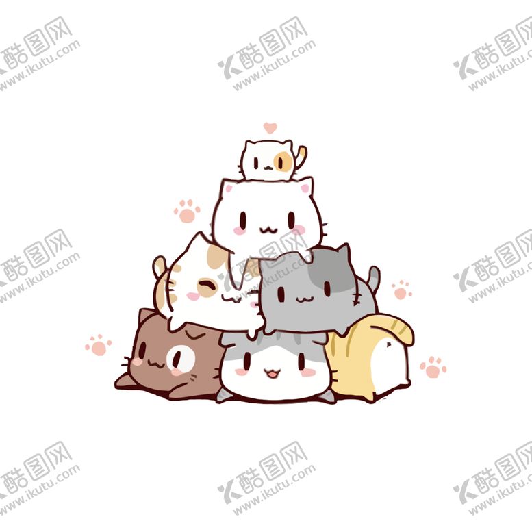 编号：19208404160759203148【酷图网】源文件下载-手绘小猫
