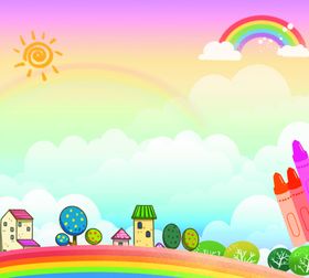 梦幻童趣风景插画