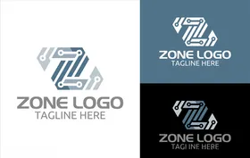 LOGO设计元素字母游戏复古