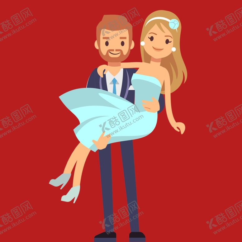 编号：45727202030037109789【酷图网】源文件下载-手绘结婚男女