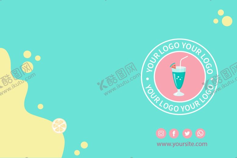 编号：41622610061403054319【酷图网】源文件下载-奶昔饮品店名片