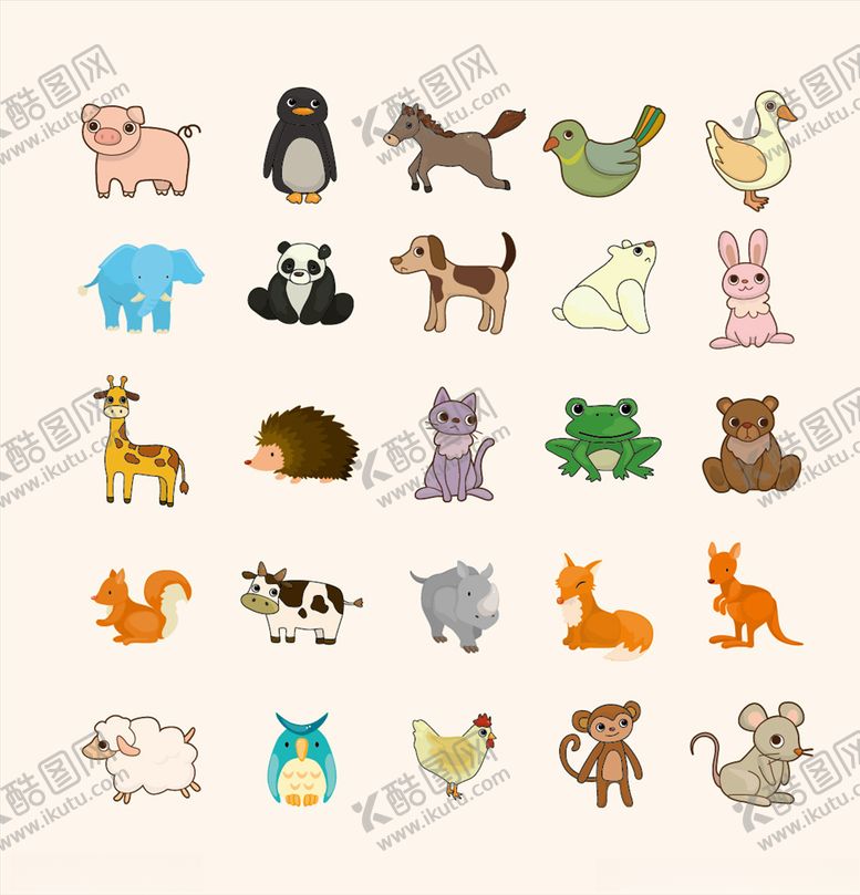 编号：97416311011054505336【酷图网】源文件下载-动物集合
