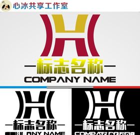H字母logo设计