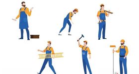 劳动建筑工人插画