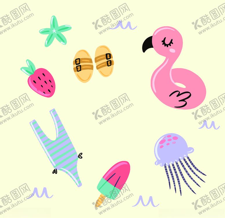 编号：38841106241936441485【酷图网】源文件下载-夏日元素