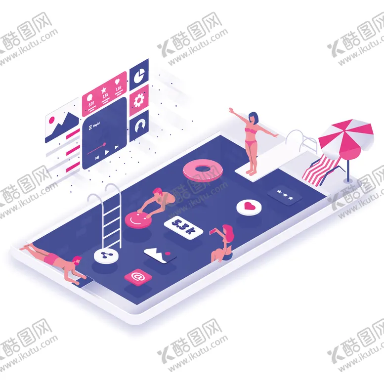 编号：33209604211206177442【酷图网】源文件下载-移动通信插画