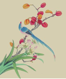 古代花鸟矢量
