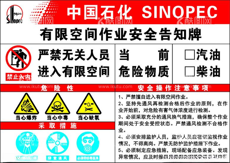 编号：50586012180428591388【酷图网】源文件下载-有限空间安全风险告知