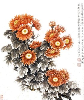 菊花装饰朵素材悼念瓣元素黄色元素