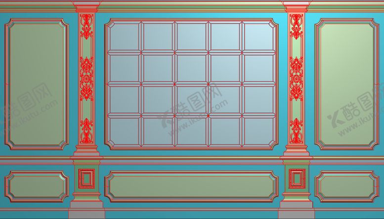编号：73185901270753293353【酷图网】源文件下载-罗马柱整体背景墙