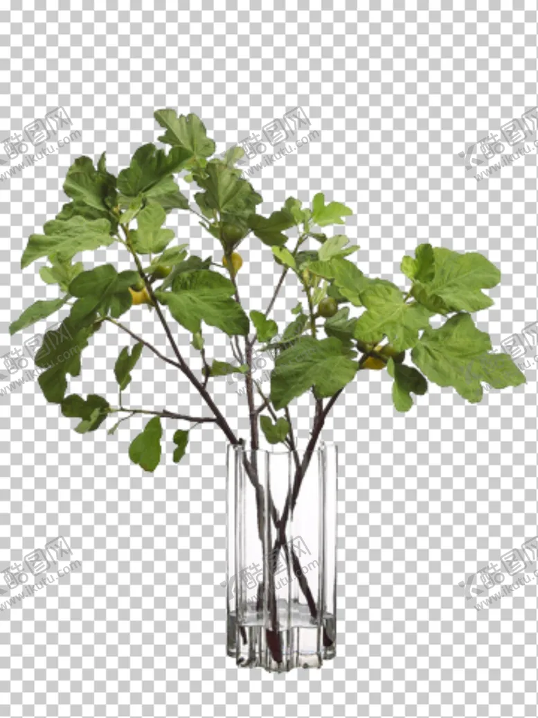编号：65211904170344525346【酷图网】源文件下载-透明底花艺绿植摆件桌花