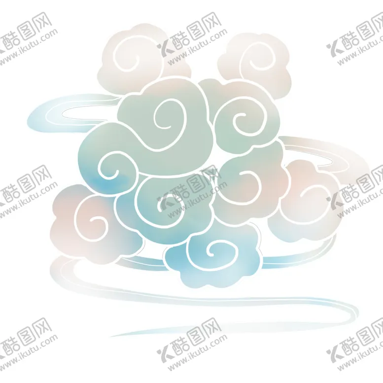 编号：17246805040048412054【酷图网】源文件下载-彩色祥云元素